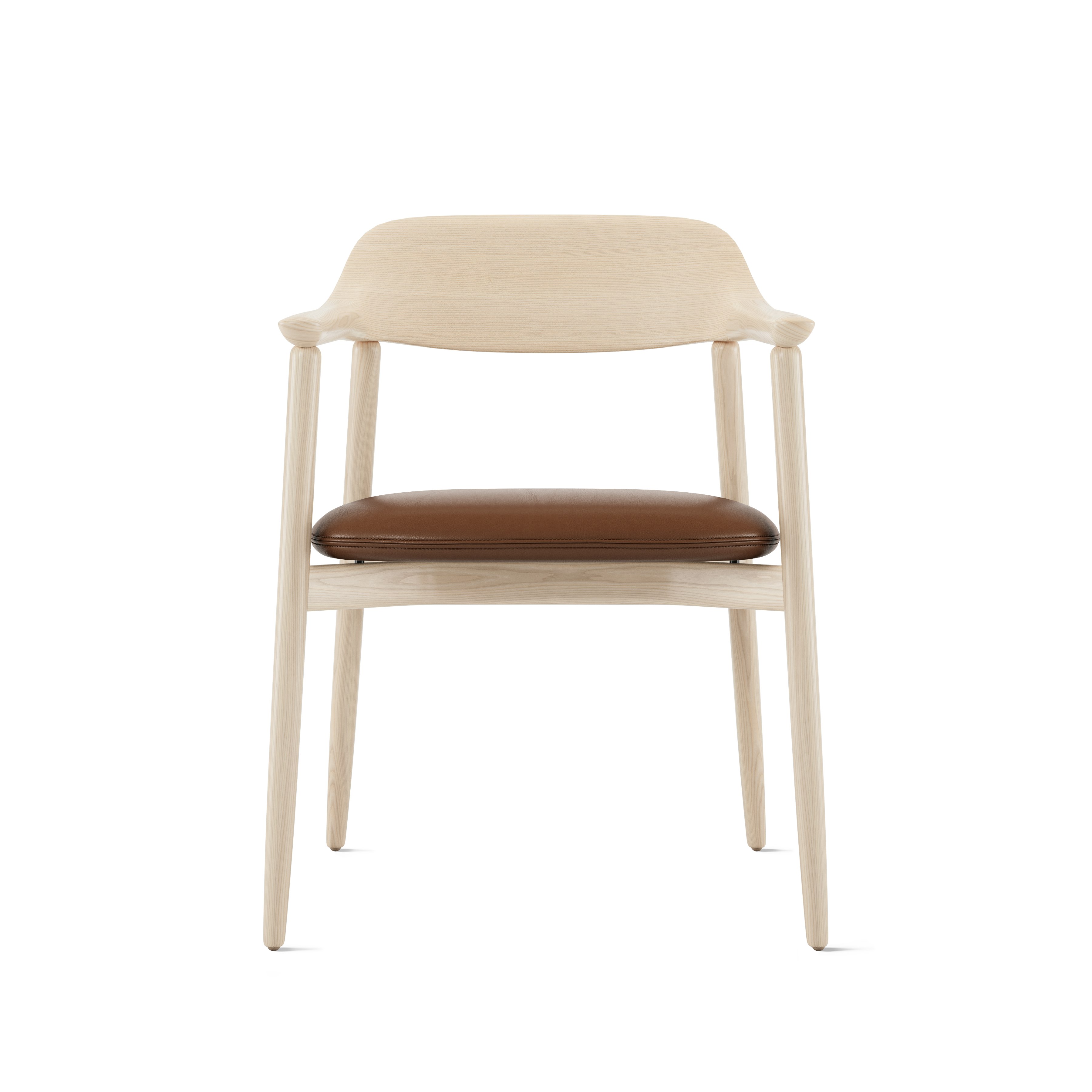 Crosshatch Armchair - Prone Leather Ledge,  Ash