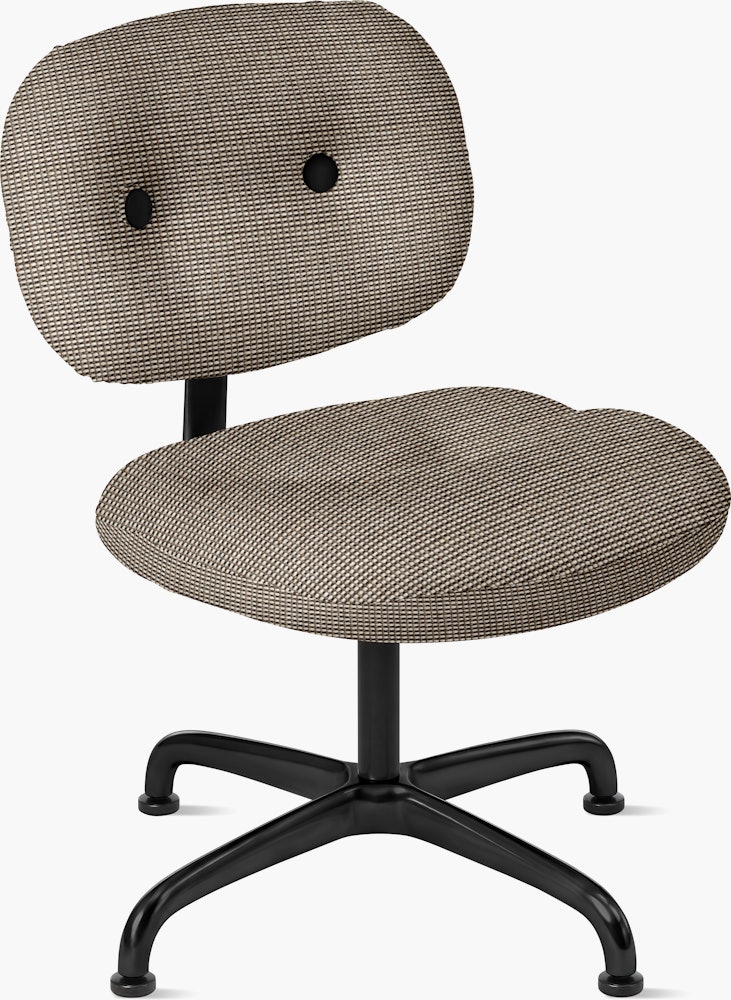 Morrison Hannah Occasional Chair - Without Arms,  Cato,  Sand,  Black,  Glides FSC Certified