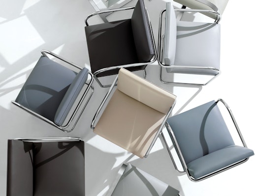 Flat and Tubular bar Brno Chairs Knoll Flat and Tubular bar Brno Chairs