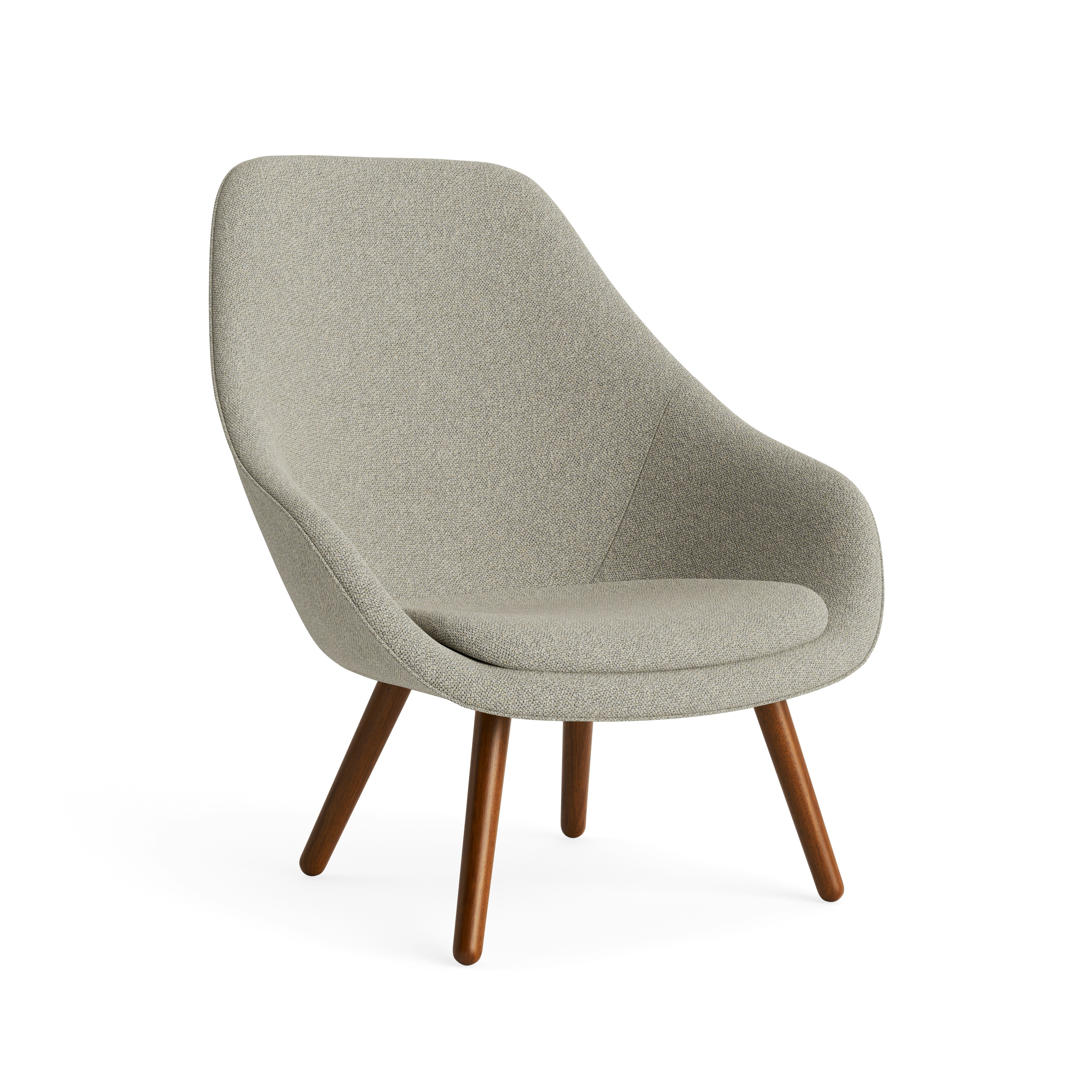 AAL 92 Armchair, High Back - Loft, 200 Cobblestone, Walnut