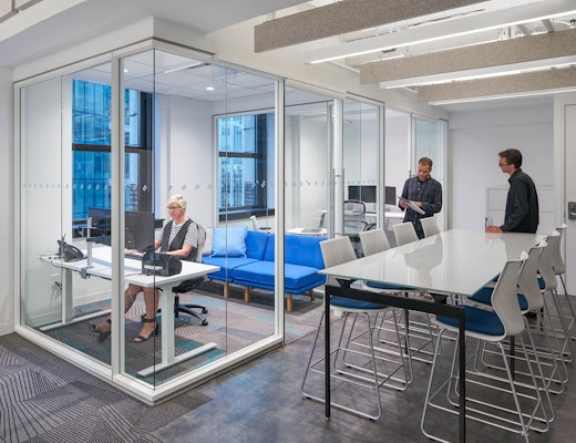 k. stand Private Office k. stand private office rockwell unscripted modular lounge antenna table multigeneraiton by knoll stool generation by knoll filzfelt akustika 25