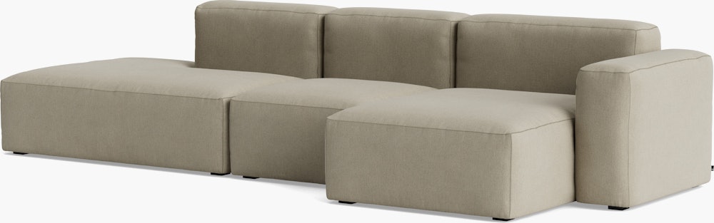 Mags SL Wide Sectional Chaise - Right, Pecora, Cream