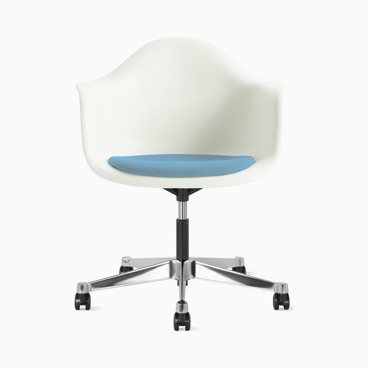 Eames Molded Plastic Task Armchair with Seatpad Eames Molded Plastic Task Armchair with Seatpad