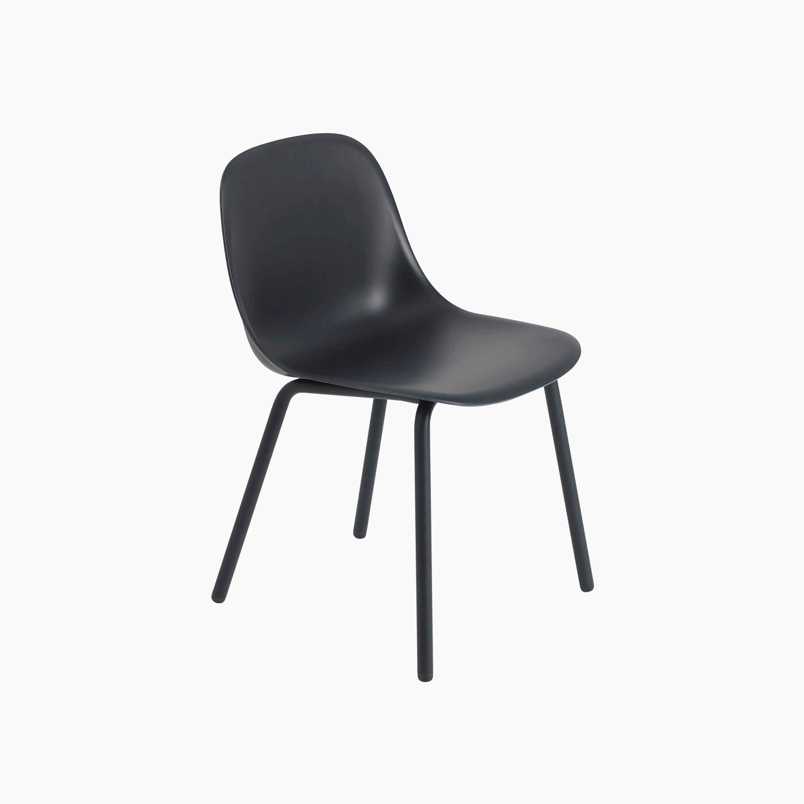 Fiber outdoor side chair anthracite black