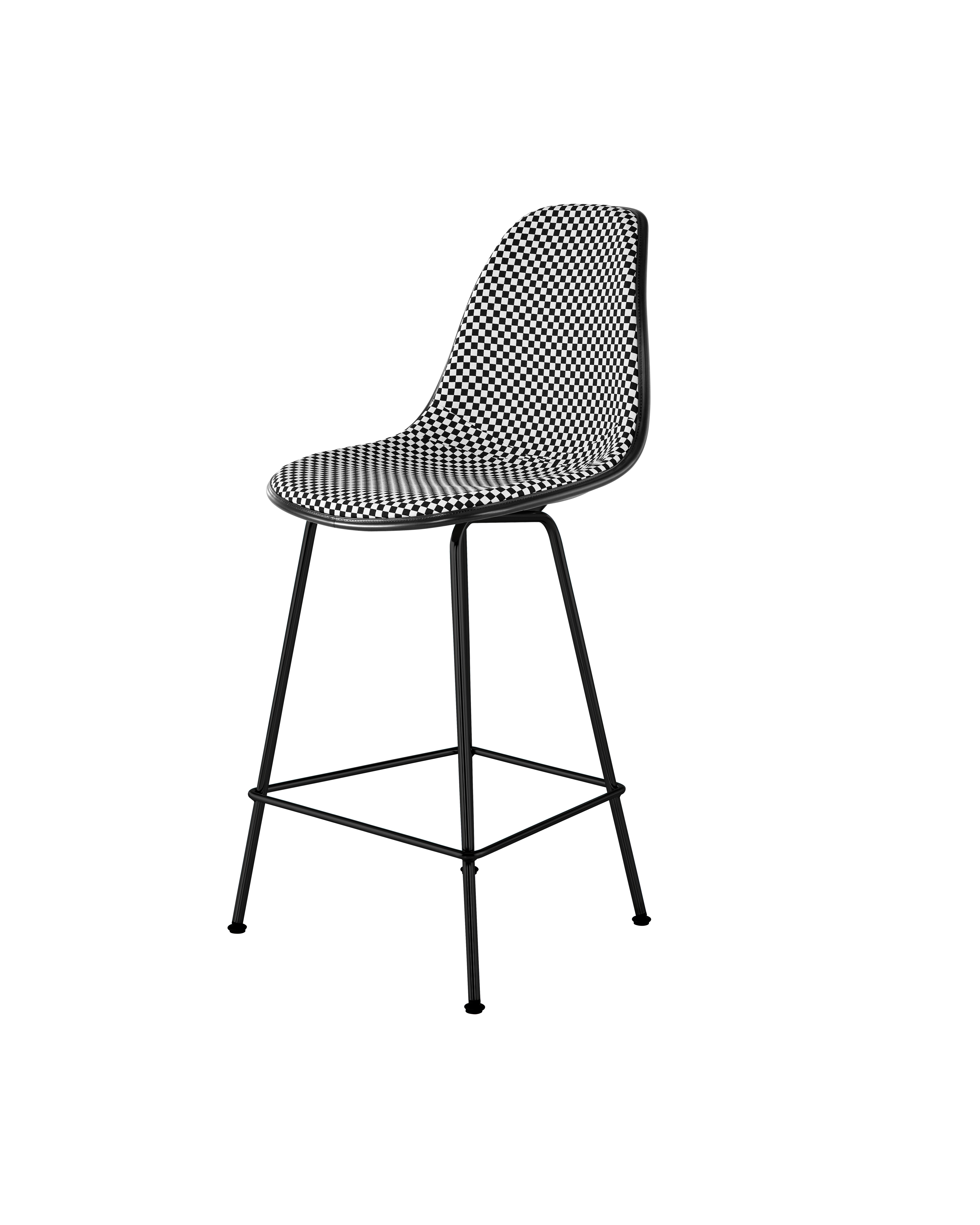Eames Upholstered Molded Plastic Stool