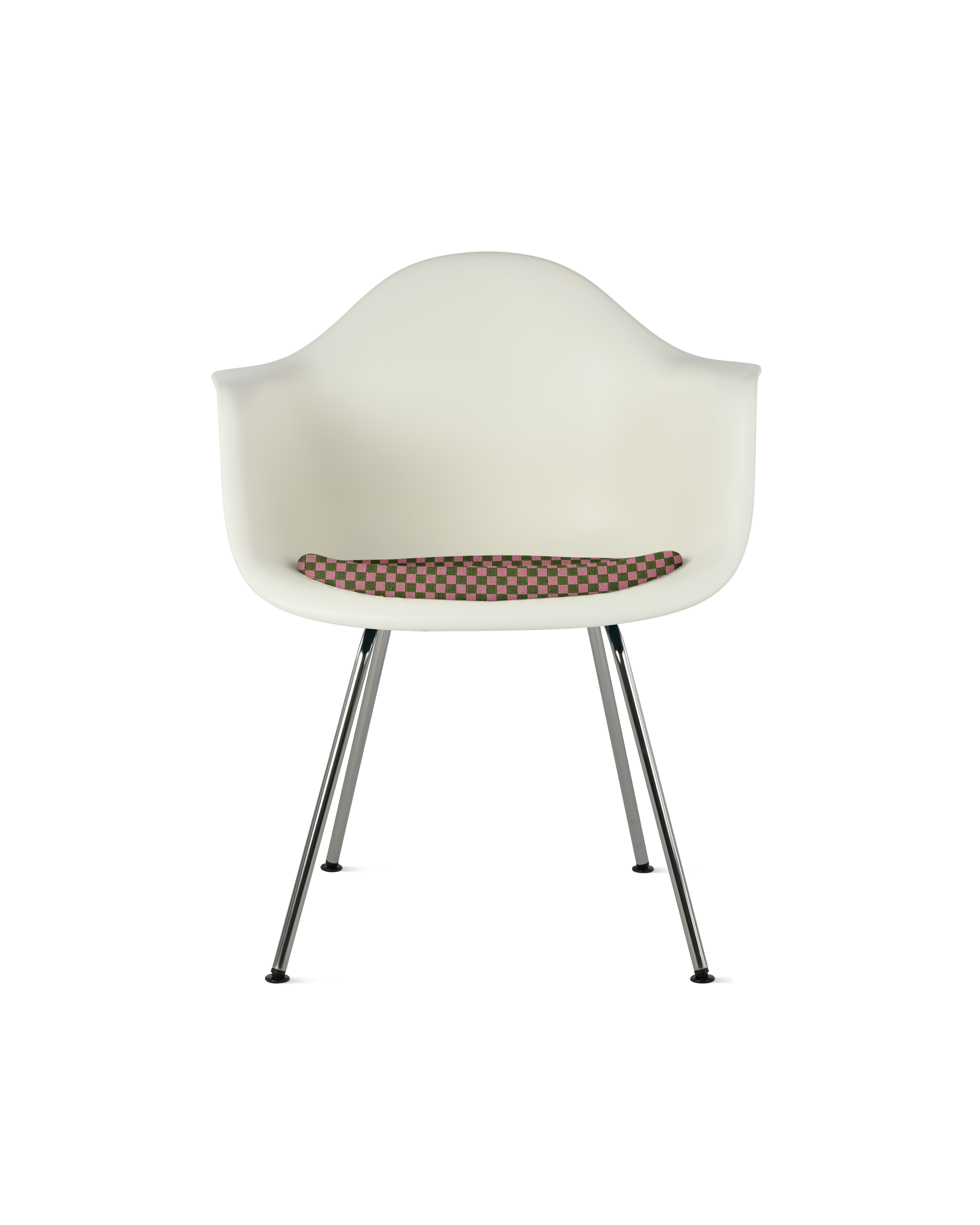 Eames Molded Plastic Armchair with Seat Pad