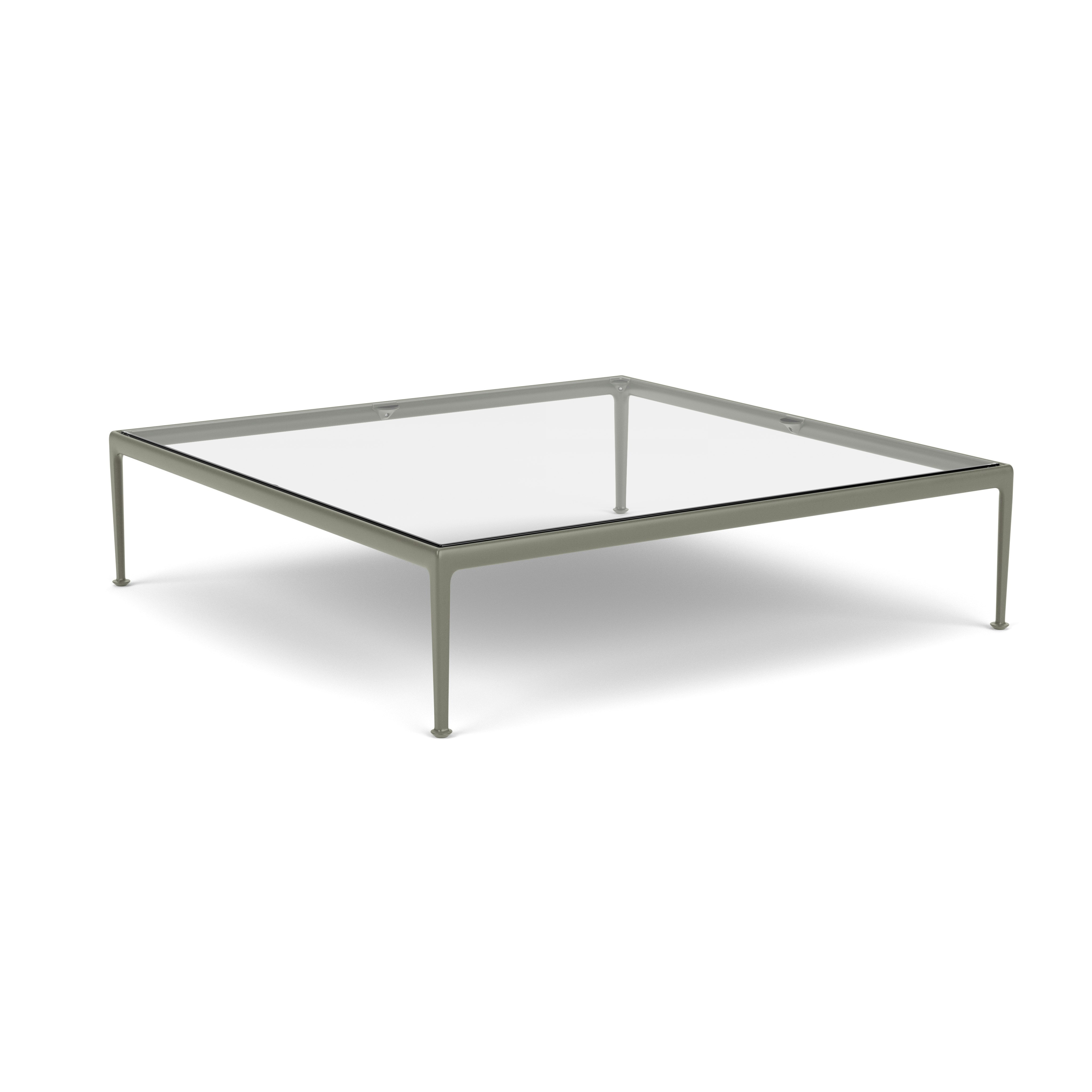 1966 Coffee Table - 60" x 60", Clear Glass, Light Bronze