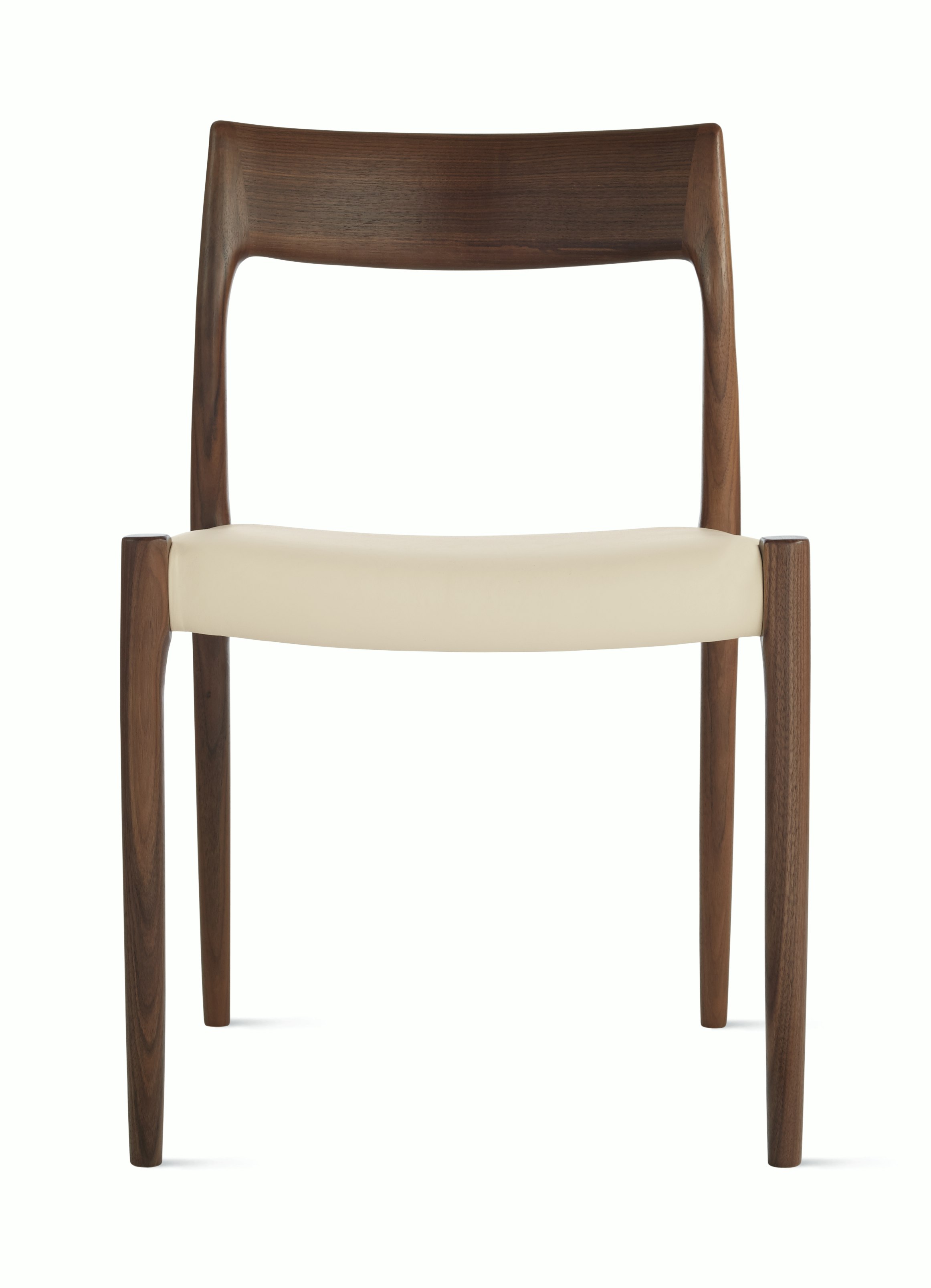 Moller Model 77 Side Chair, Leather Seat