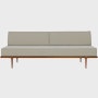 Nelson Daybed - Back Bolster,  Walnut,  Checker,  Black / White,  Taper