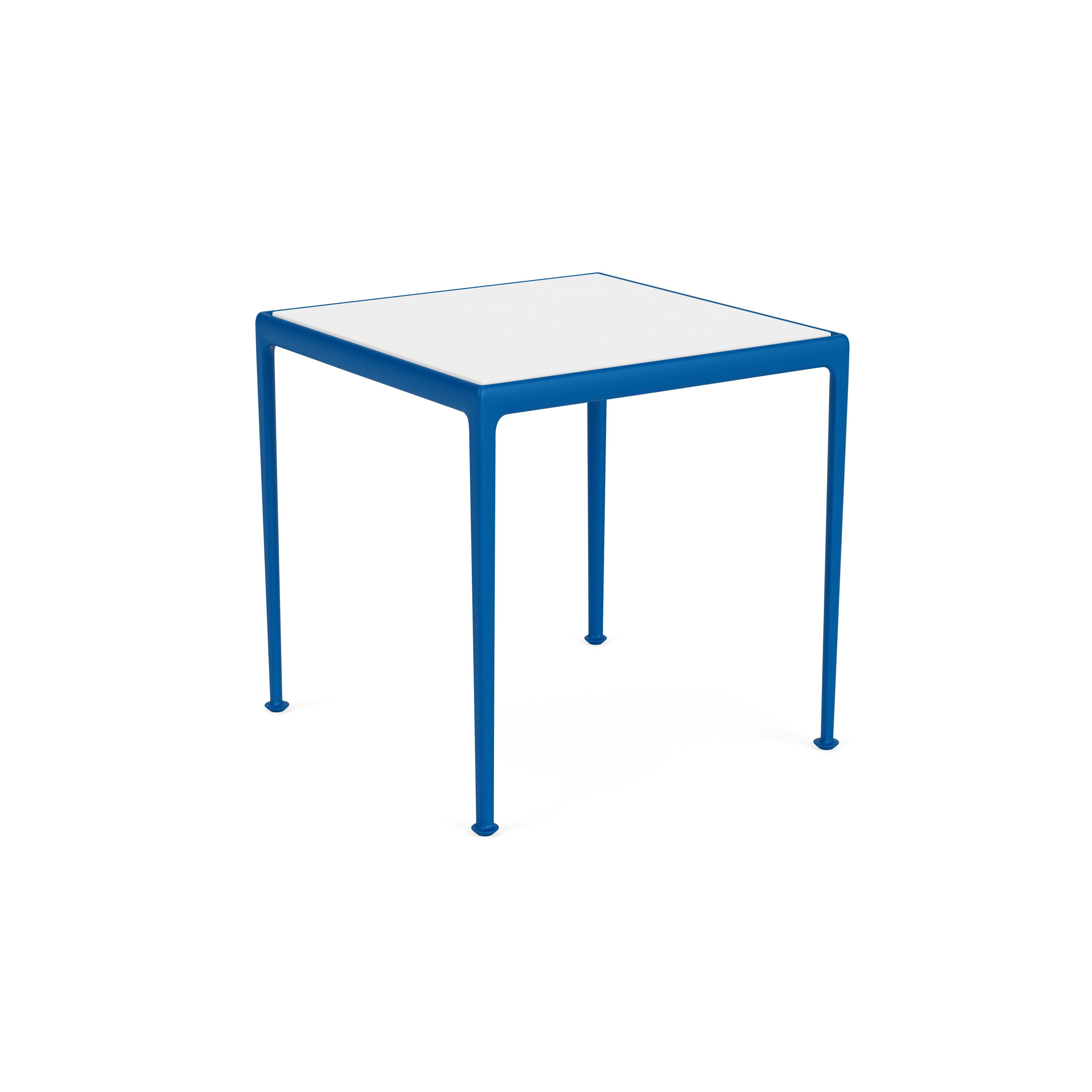 1966 Collection Porcelain Dining Table - 28" x 28"", White / Blue"
