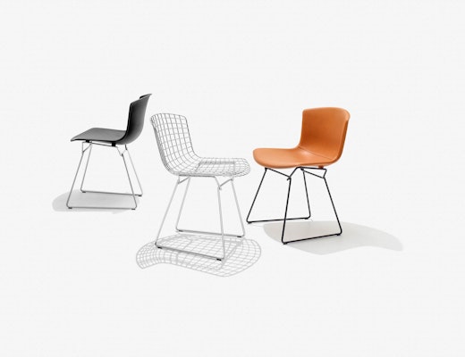 Bertoia Side Chair Collection bertoia molded shell side chair side chair leather covered side chair