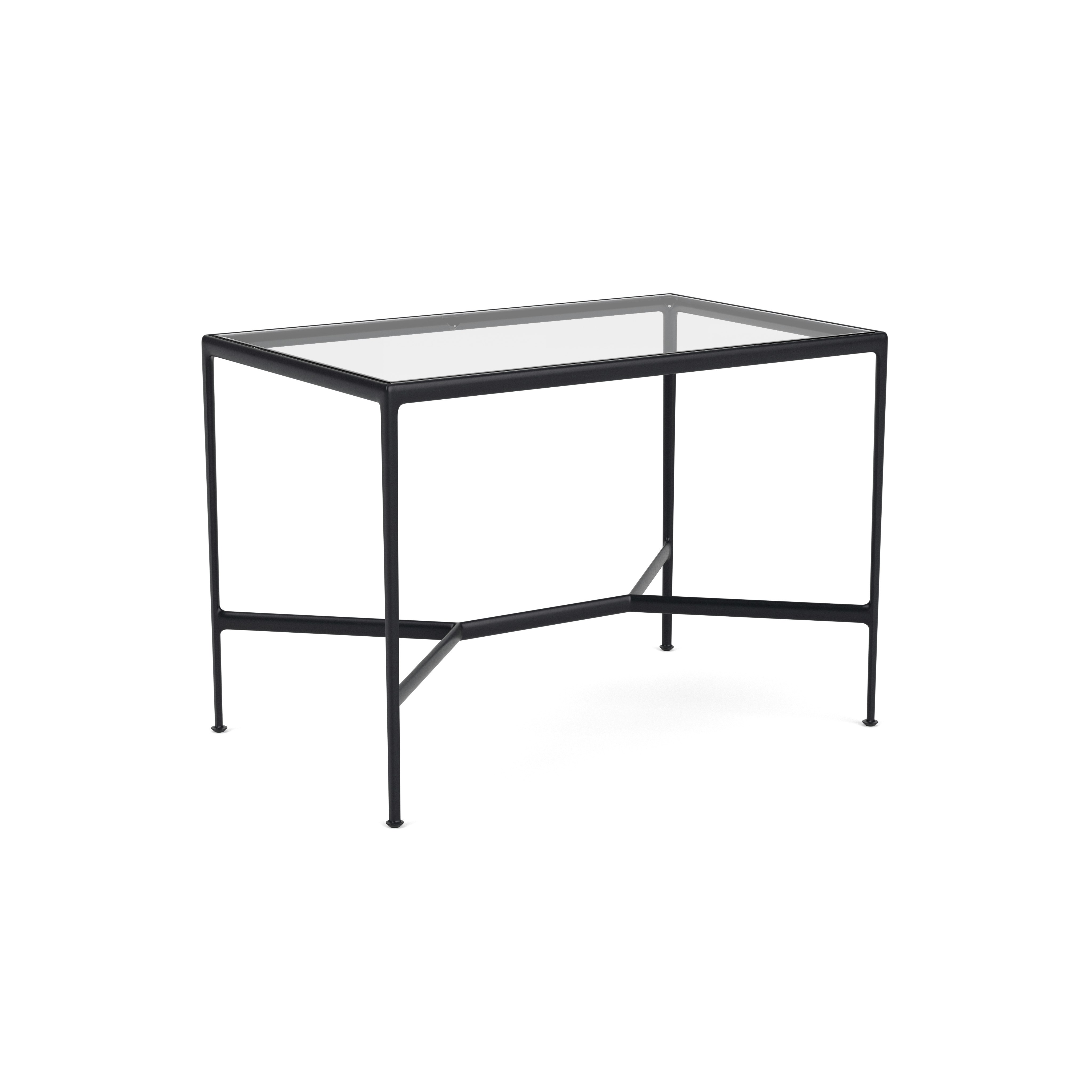 1966 High Table - Bar Height, 60" x 38", Clear Glass, Onyx