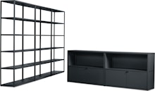 New Order Set - Media Unit + High Triple Bookshelf