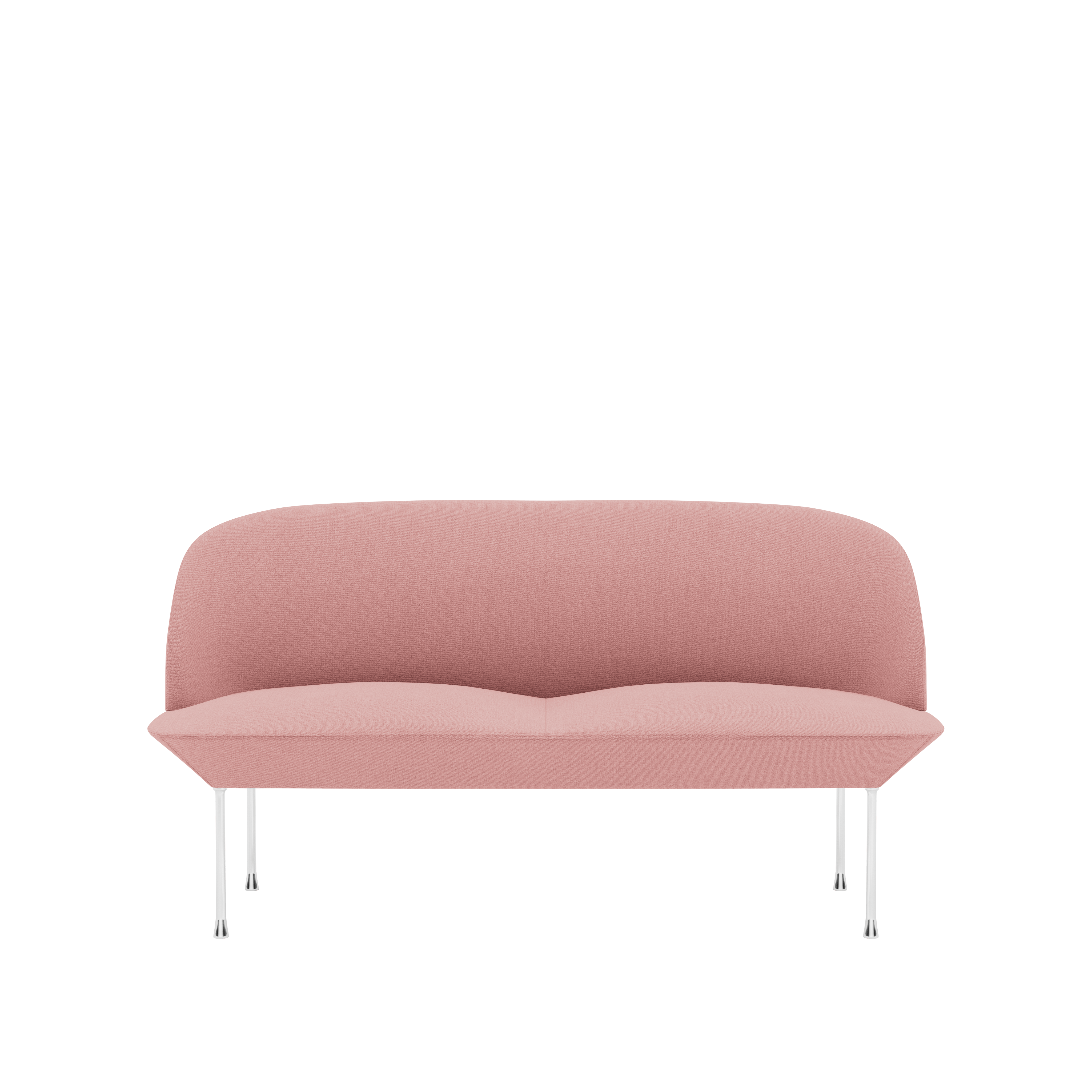 Oslo 2 Seater Sofa,  Vidar,  633 Petal,  Chrome Base