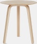 An oak Bella Side Table viewed from the front