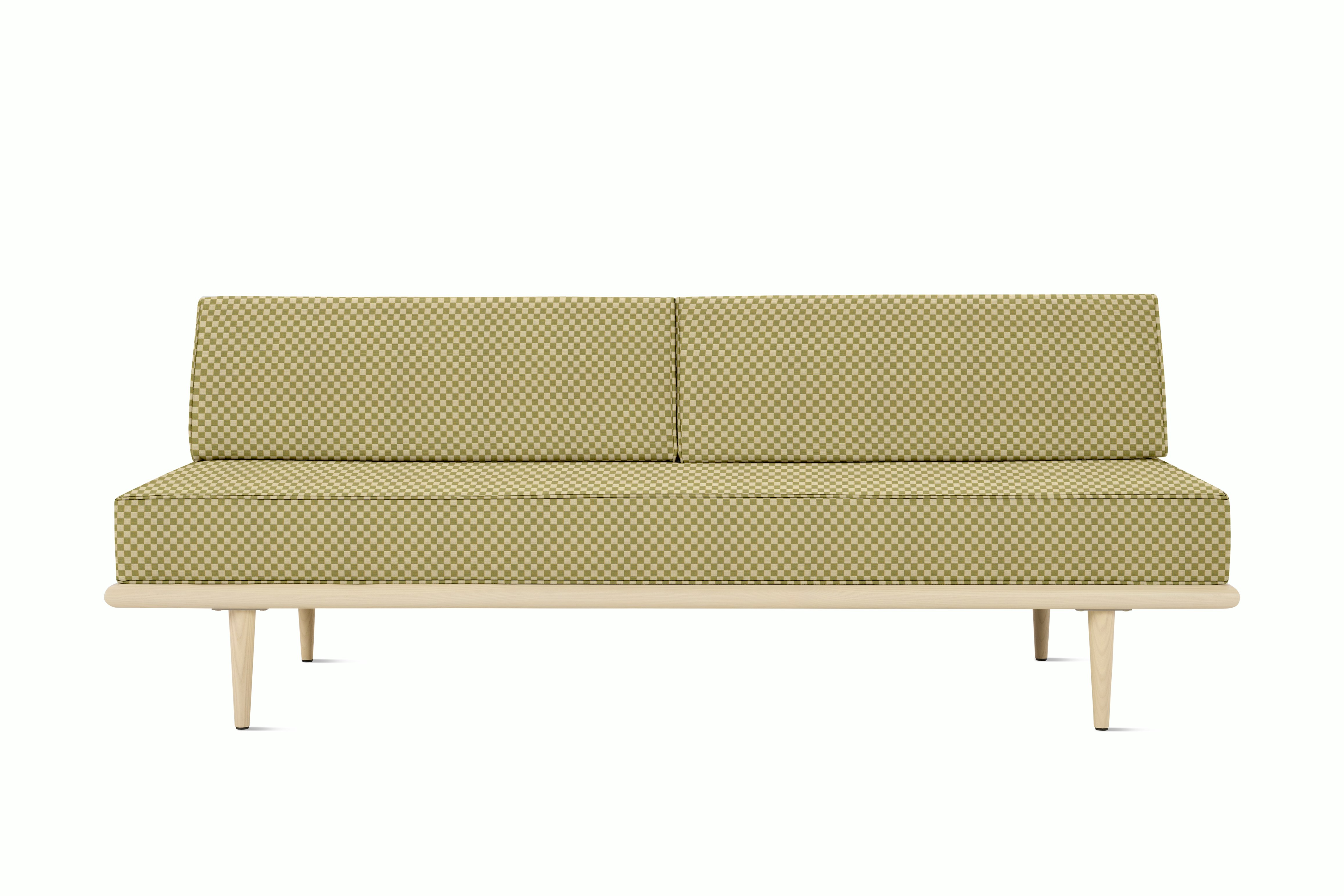 Nelson Daybed - Back Bolster,  Ash,  Checker,  Emerald Light / Ivory,  Taper