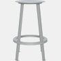 A sky grey Revolver Counter Stool viewed from the side