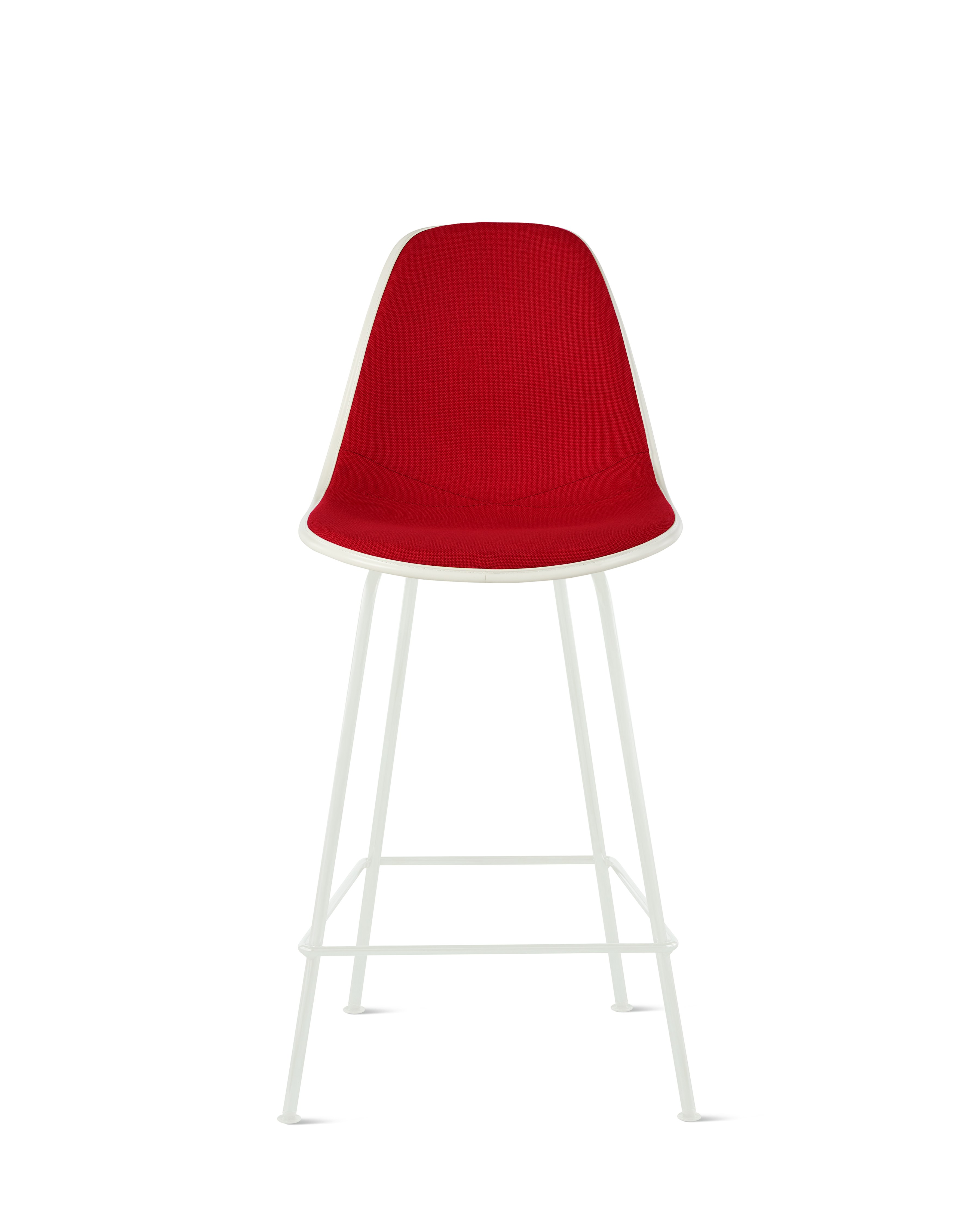 Eames Upholstered Molded Plastic Stool