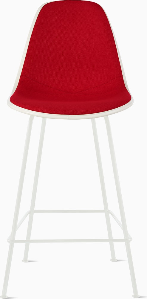 Eames Upholstered Molded Plastic Stool