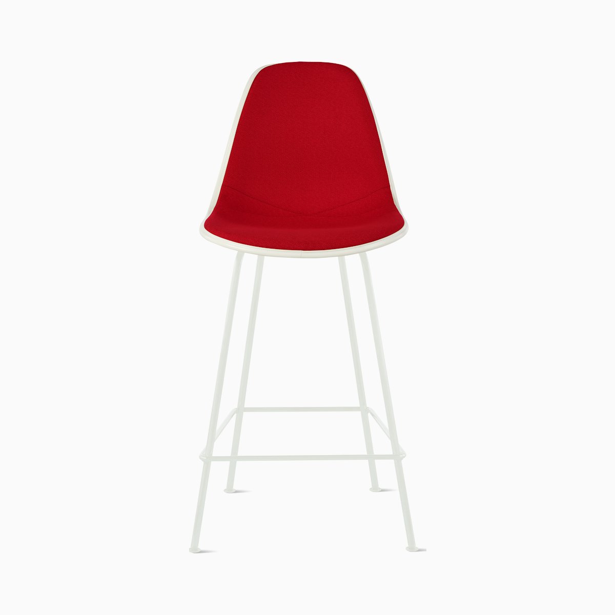 Eames Upholstered Molded Plastic Stool Eames Upholstered Molded Plastic Stool