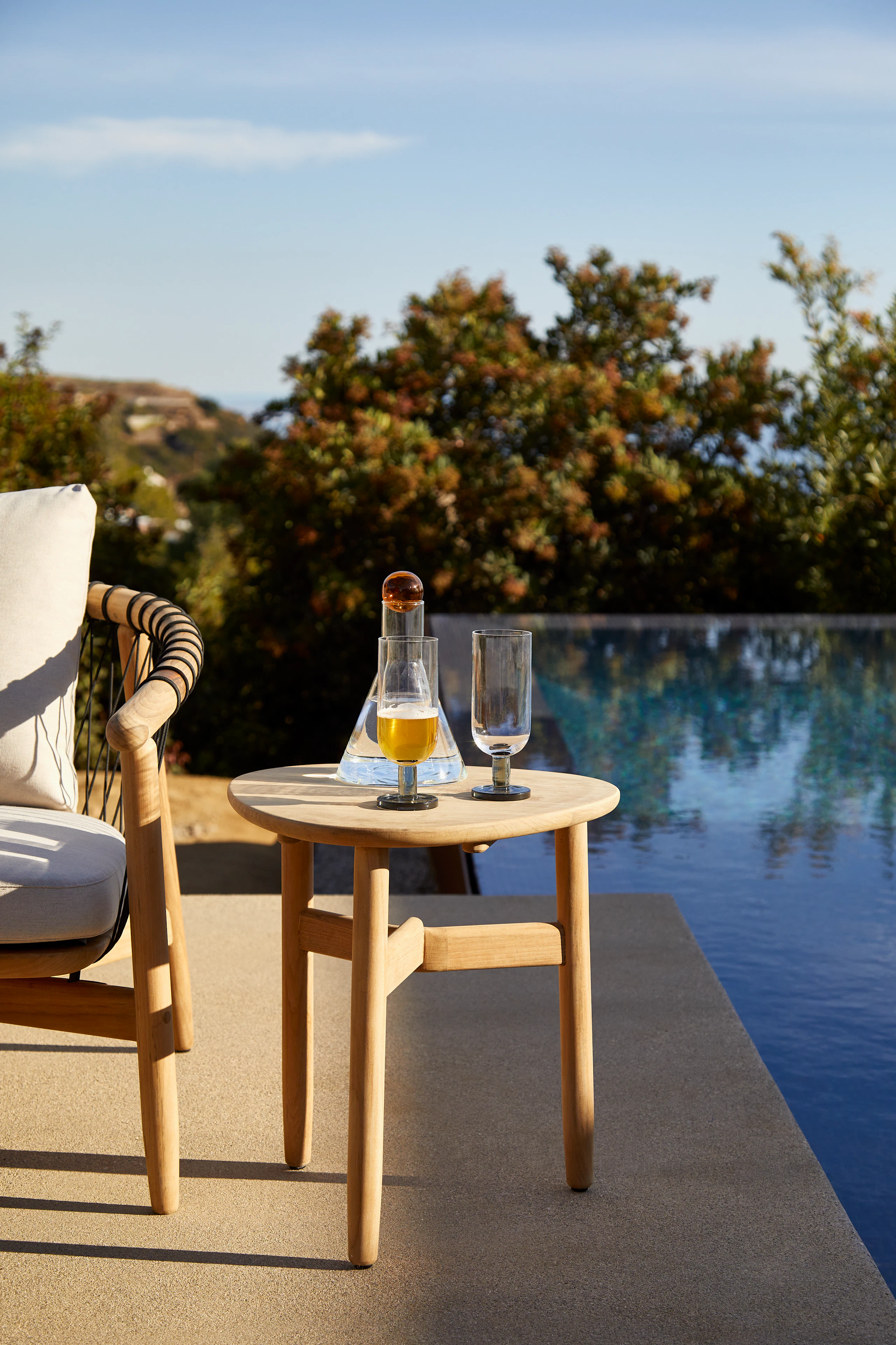 Crosshatch Outdoor Side Table