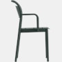 Linear Steel Chair - Armchair,  Dark Green