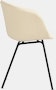A side view of the AAC 27 Soft About a Chair Upholstered Armchair with a metal base.