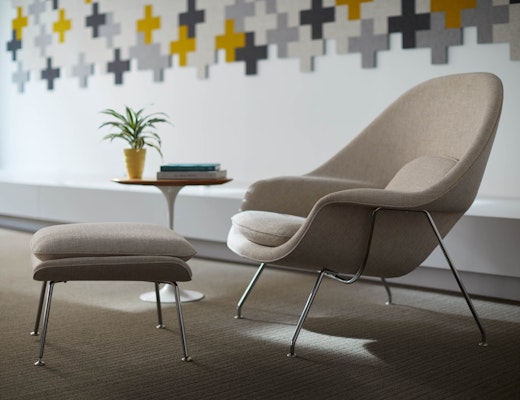 Womb Chair saarinen knoll Boston showroom womb chair with ottoman saarinen side table filzfelt