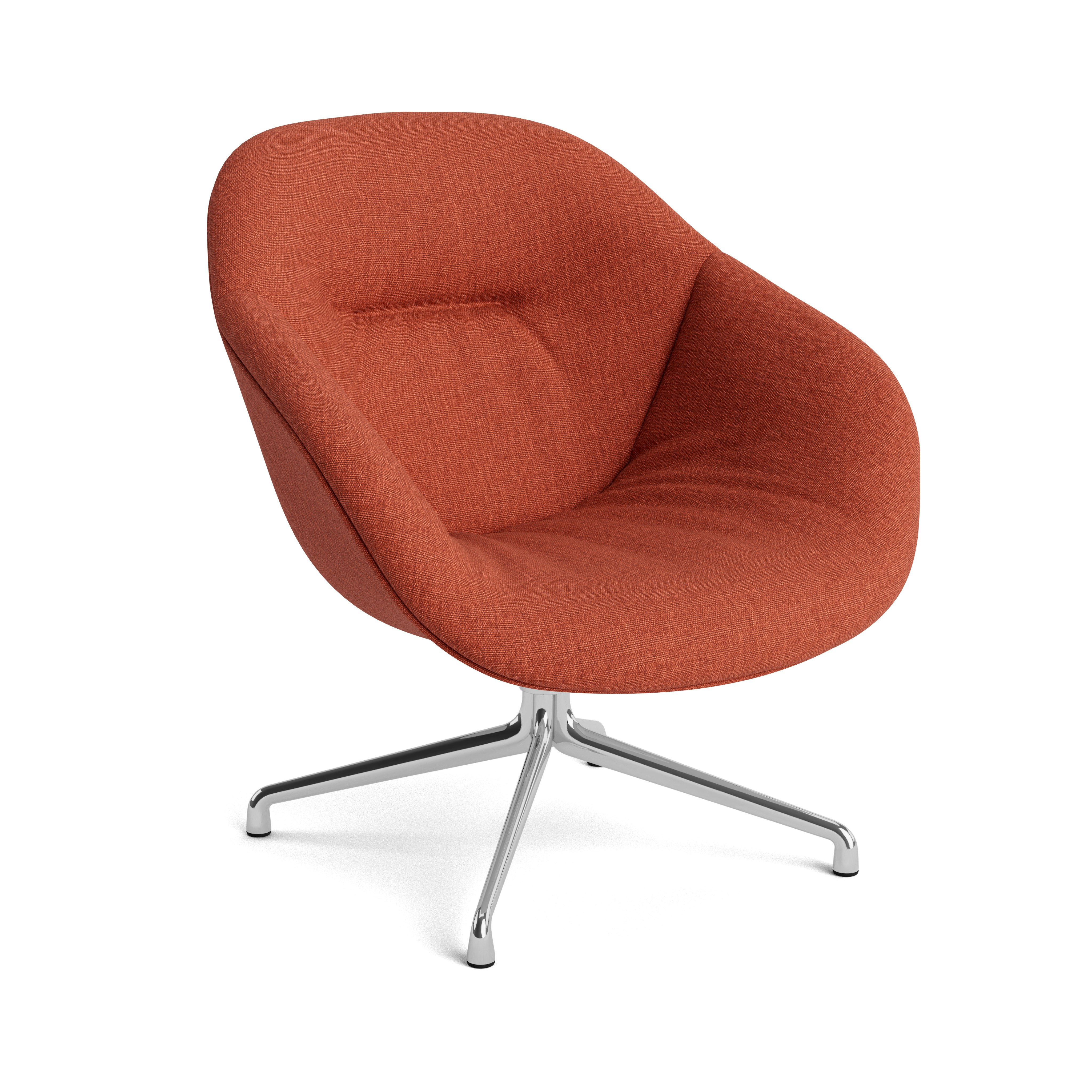 AAL 81 Swivel Chair, Low Back - Soft, Metaphor, Florist, Polished Aluminum