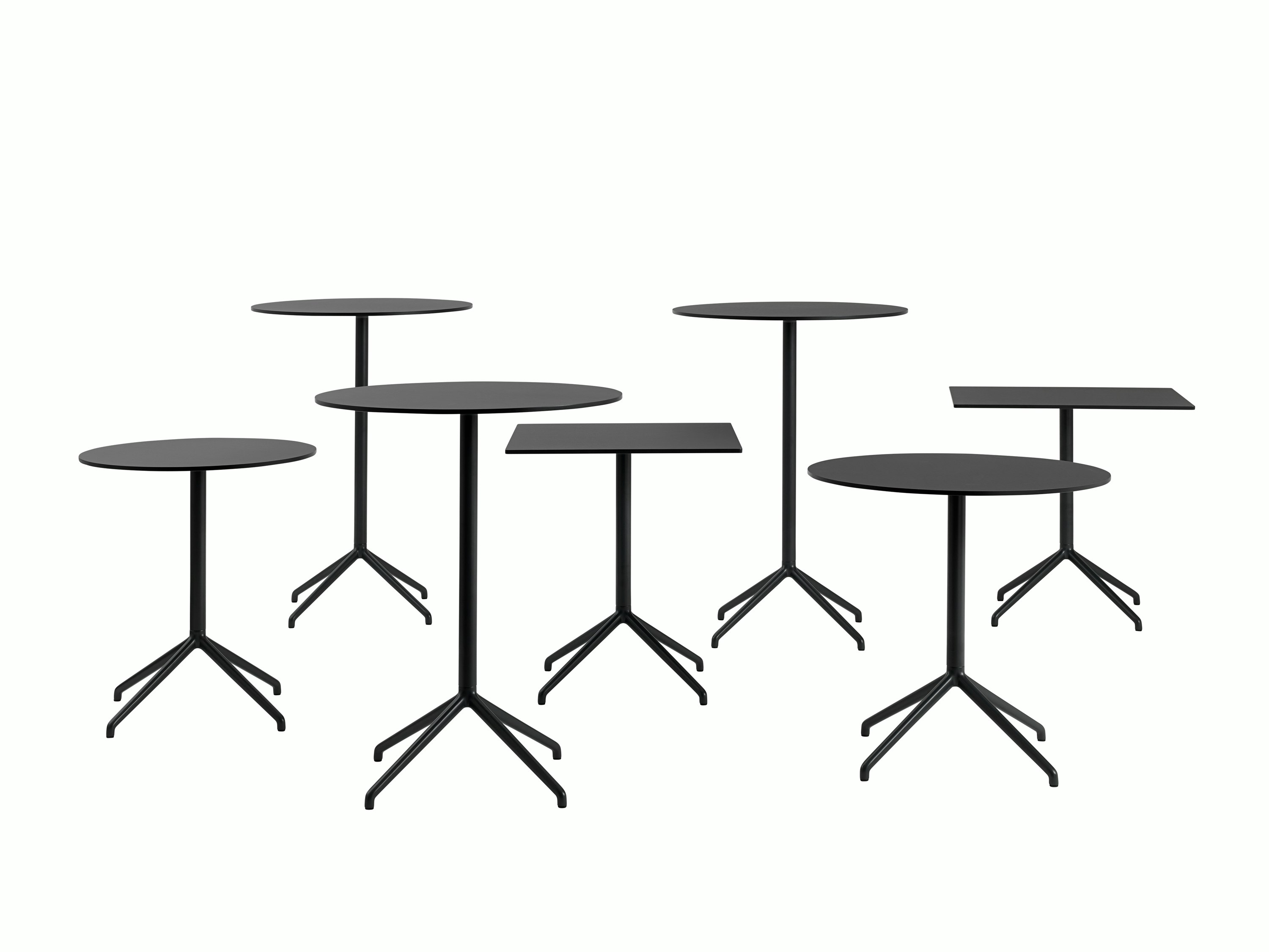 Still cafe table family3 black Muuto