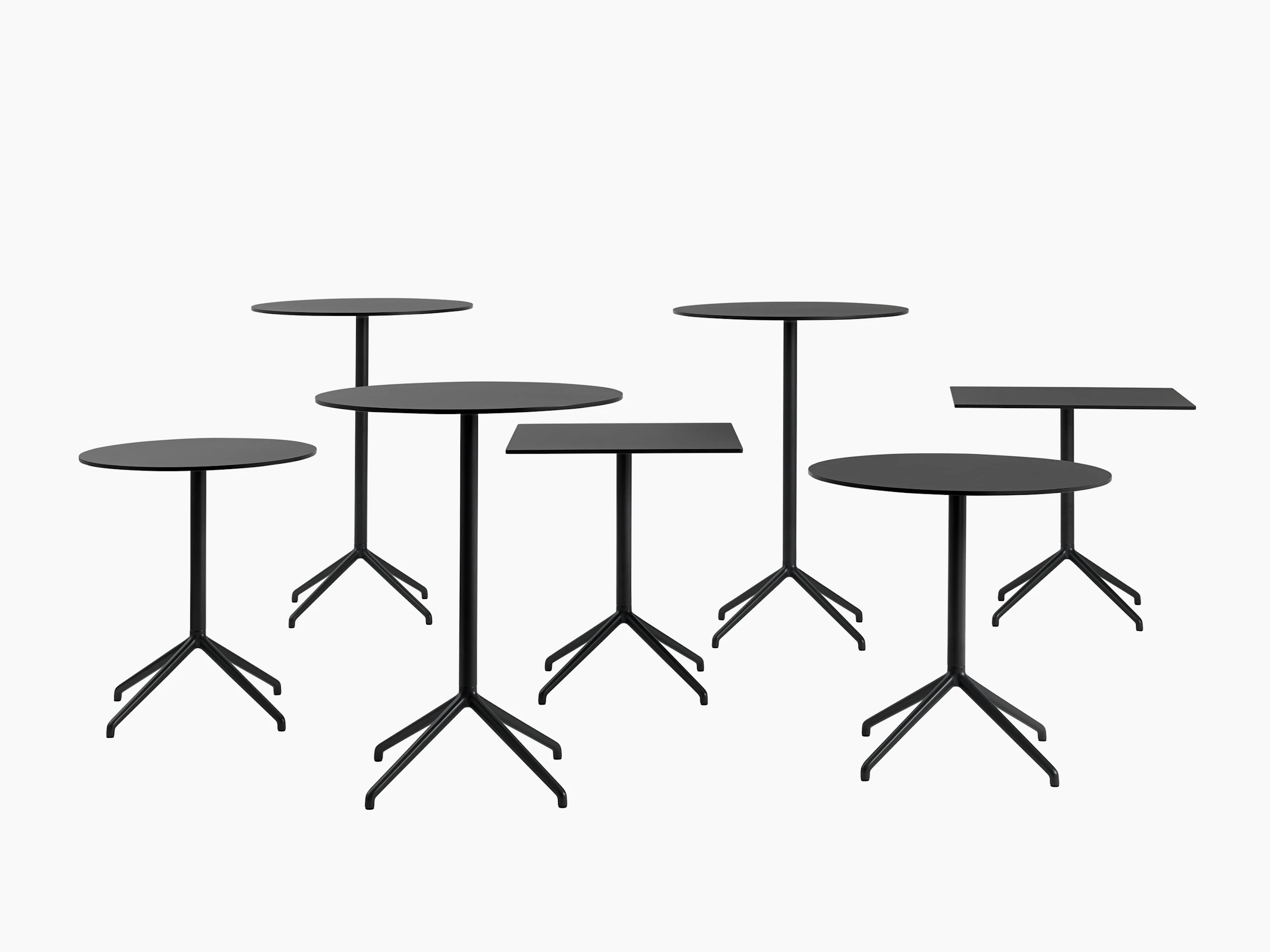 Still cafe table family3 black Muuto