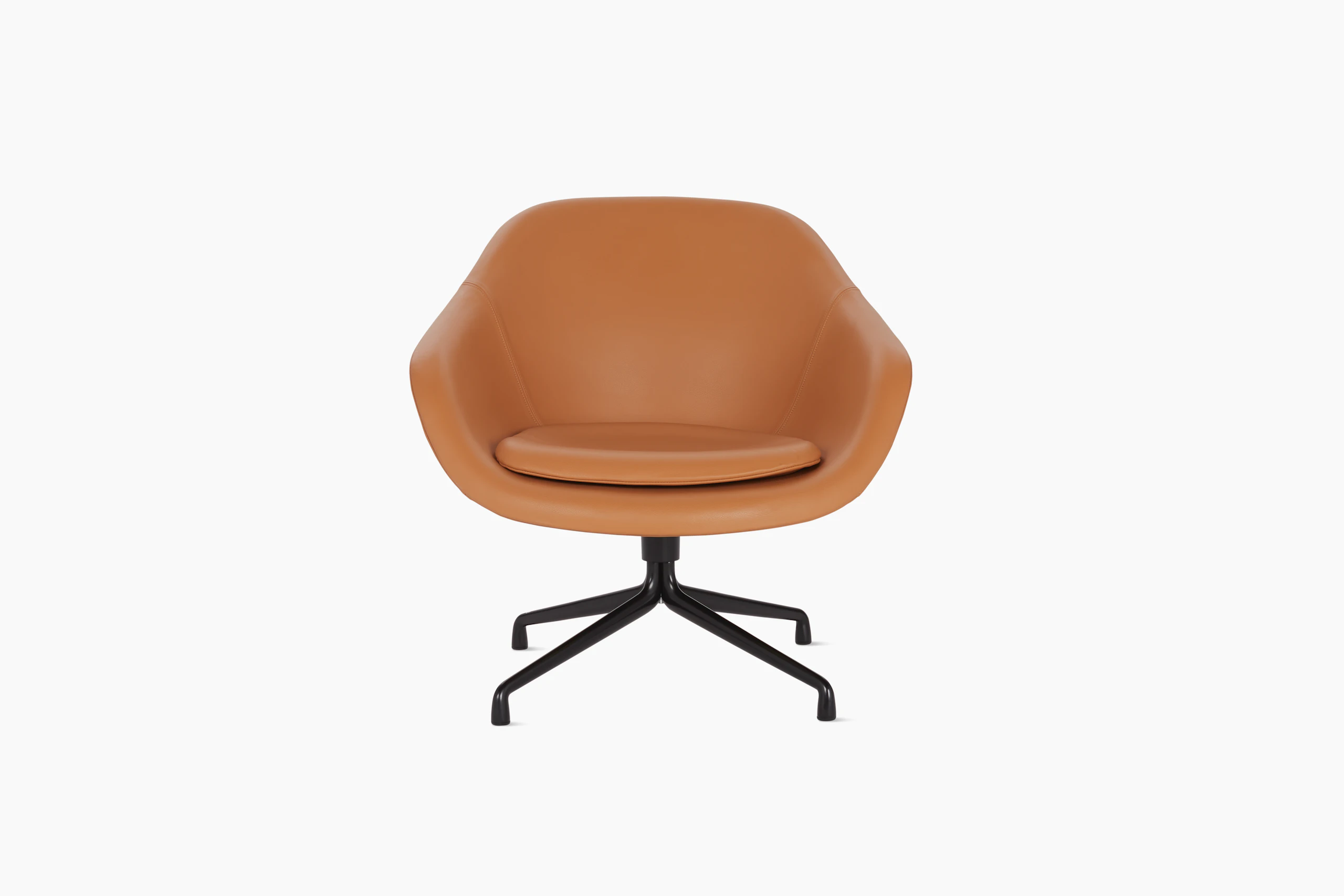A sand About A Lounge 81 Swivel Chair with low back viewed from the front