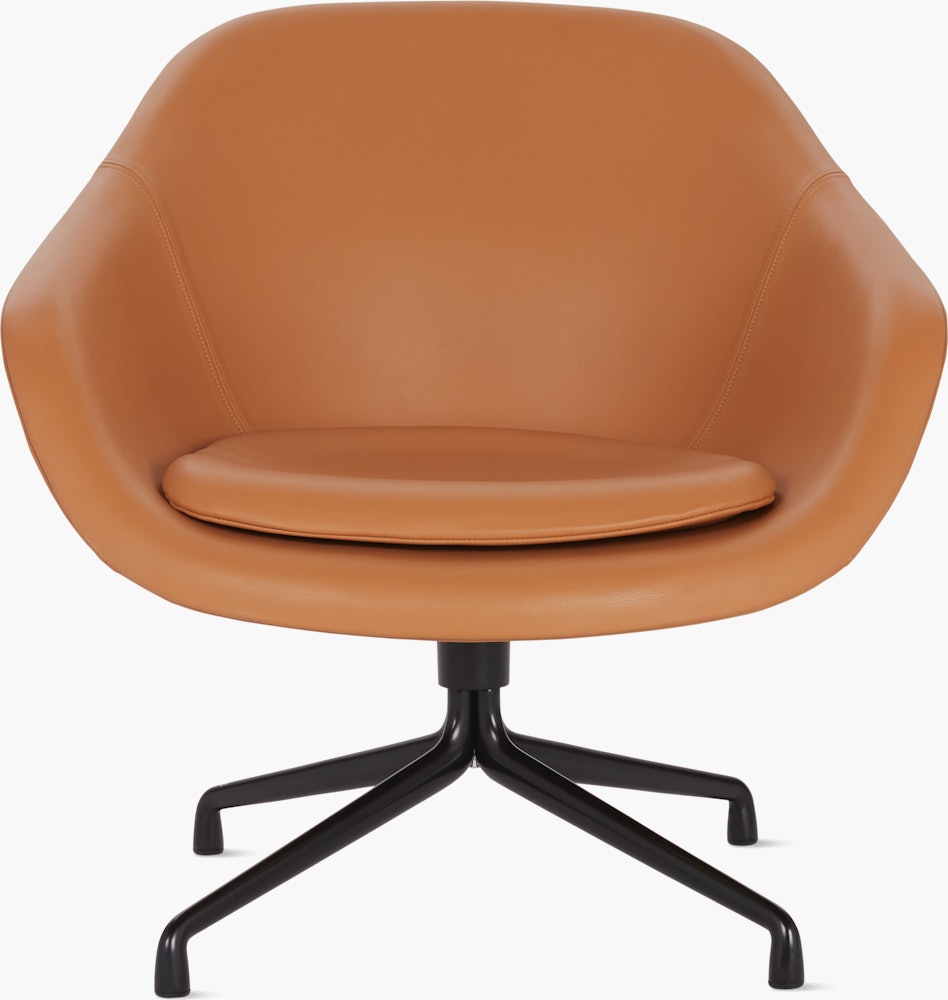 A sand About A Lounge 81 Swivel Chair with low back viewed from the front