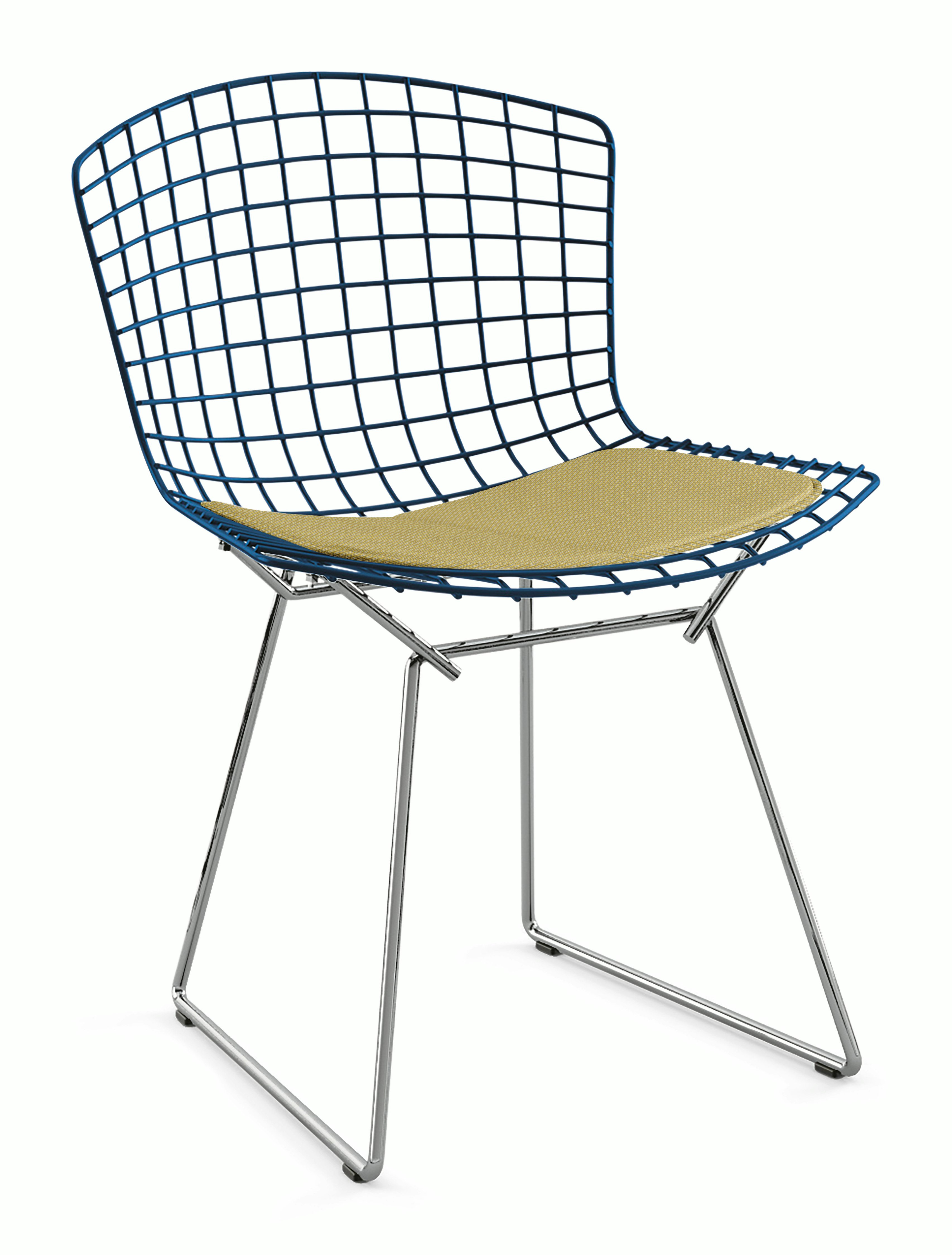 Bertoia Two-Tone Side Chair with Seat Pad