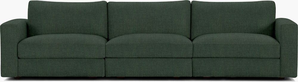 Reid Sofa - Three Seater,  Crypton Robusta,  Basil,  1" Block"