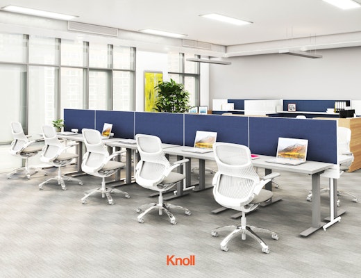 Antenna Power Beam with Round Leg antenna workspaces power beam open plan workstations