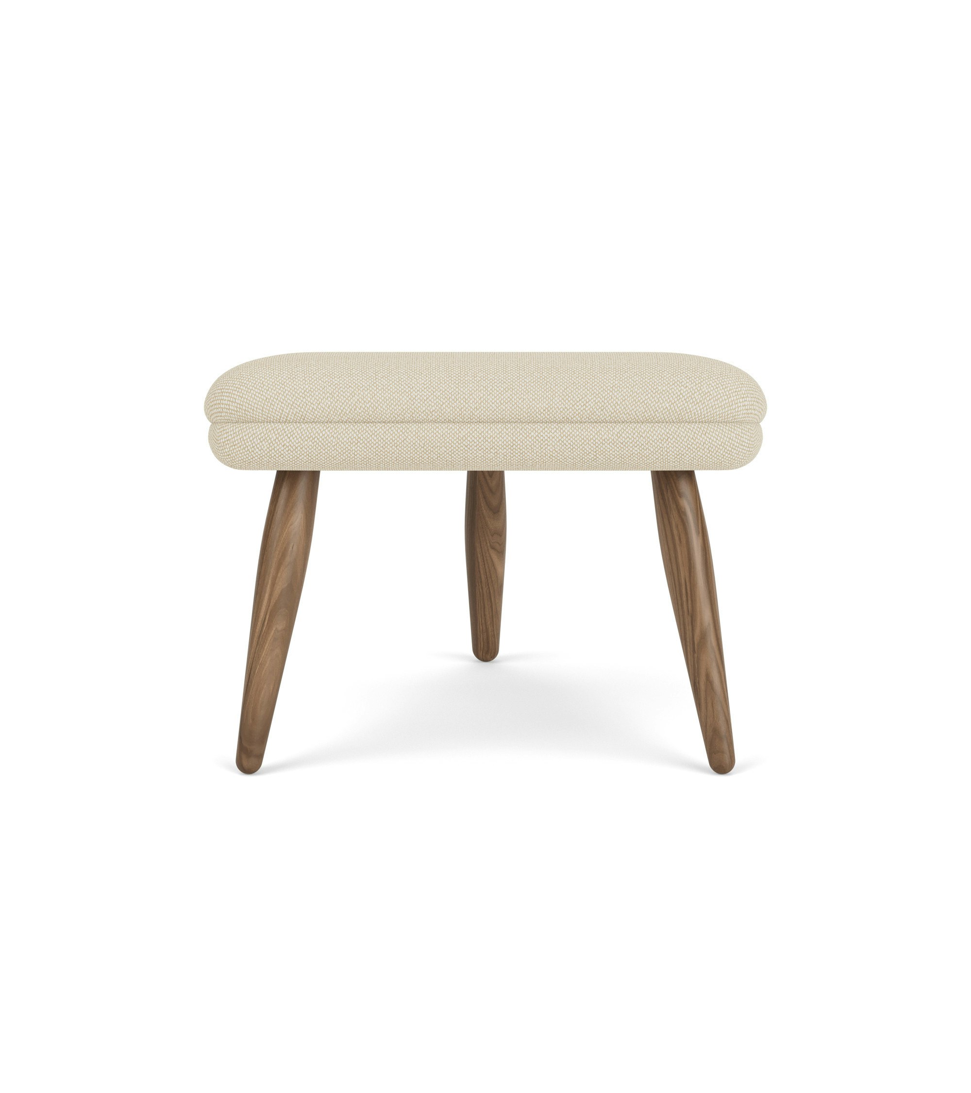Oda Ottoman in  Walnut,  Hallingdal 65,  Light Beige