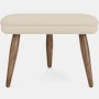 Oda Ottoman in  Walnut,  Hallingdal 65,  Light Beige