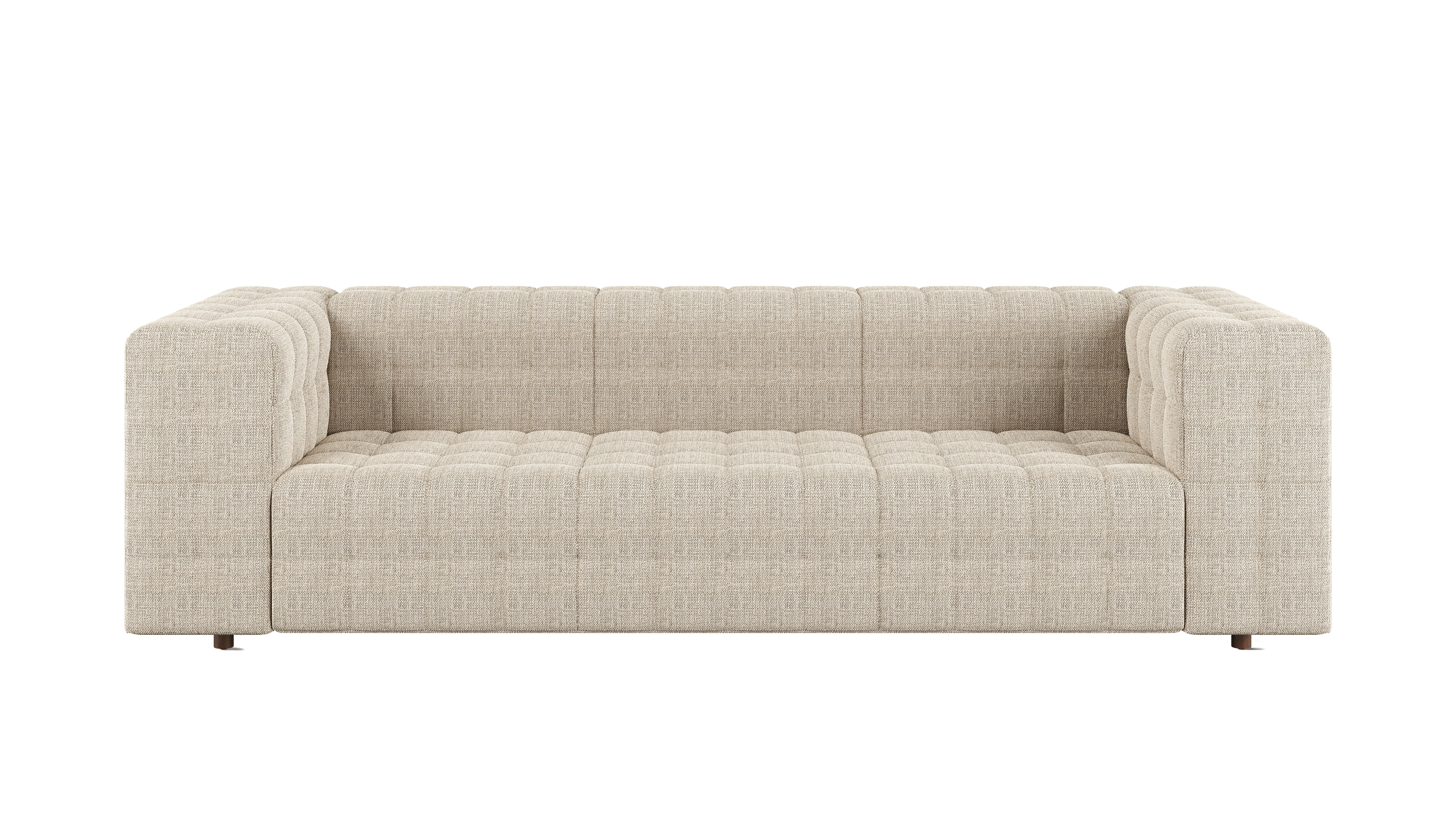 Rapport Sofa 3 Seater in Capri Snow with Walnut Legs