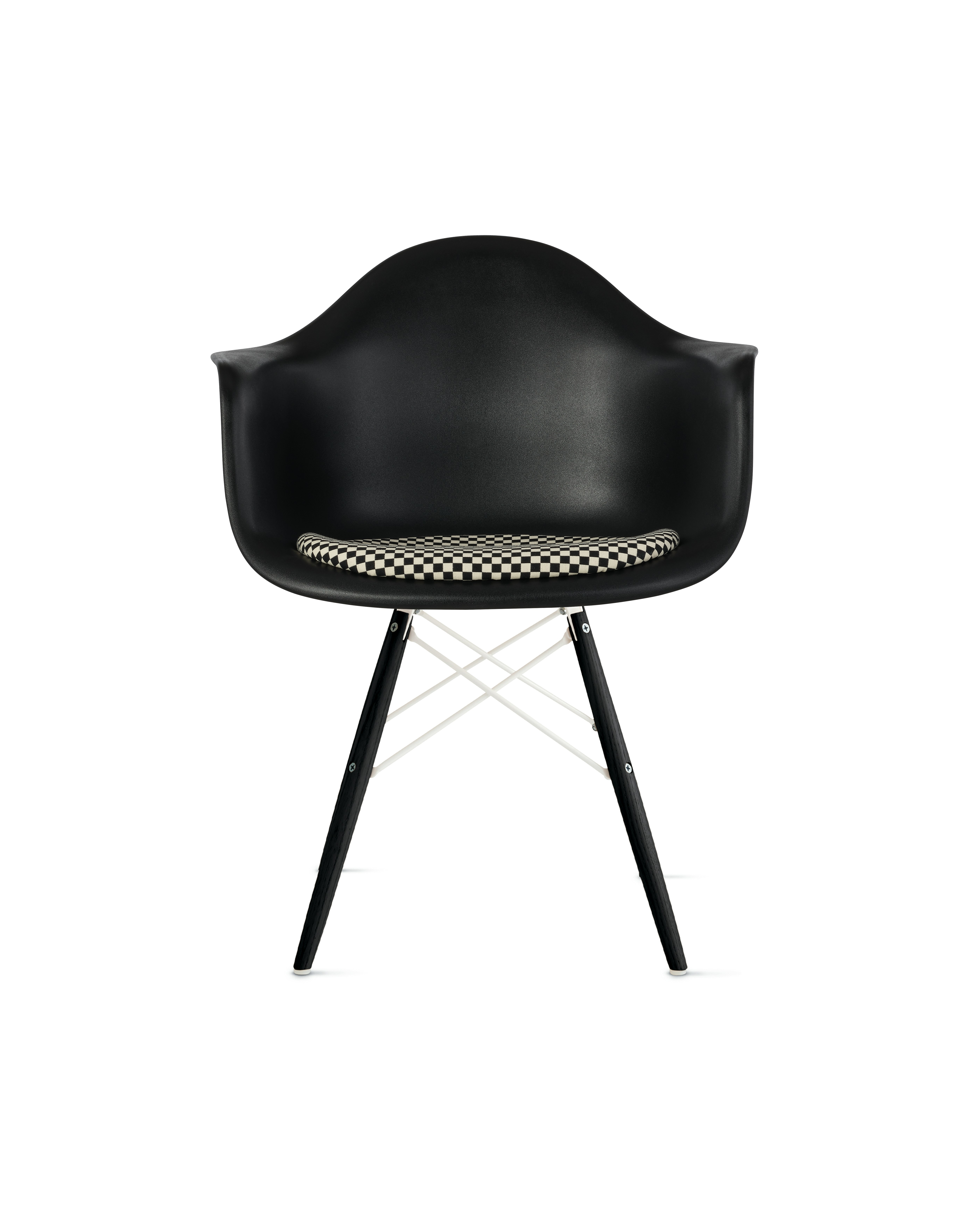 Eames Molded Plastic Armchair with Seat Pad