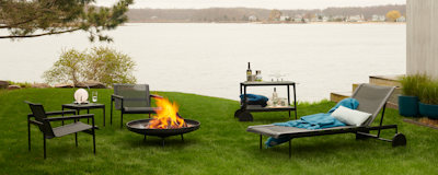 Outdoor Lounge Chairs + Ottomans