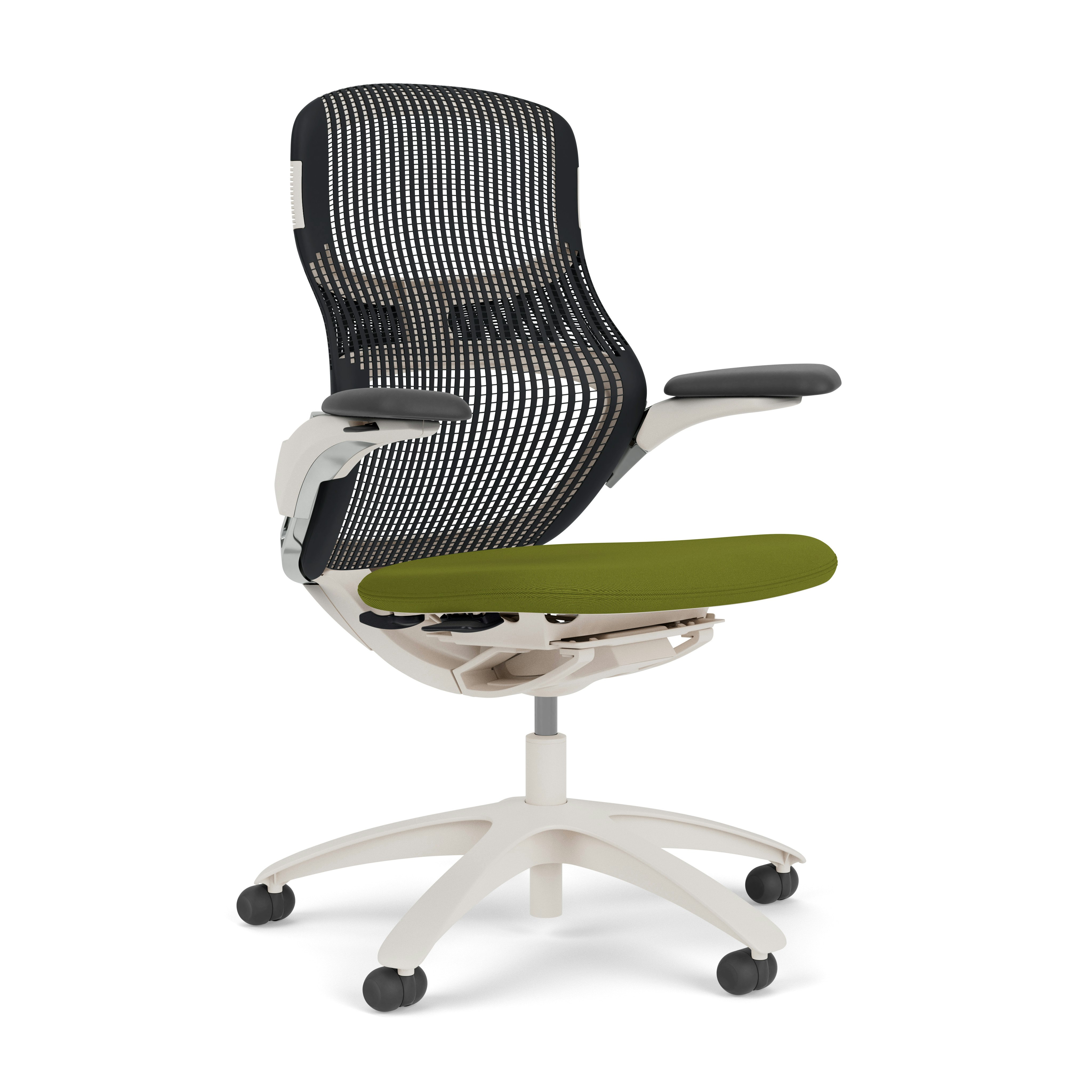 Generation Chair - Light, High Performance, Onyx, Generation, Lemongrass, Plastic Standard, Hard Wheel