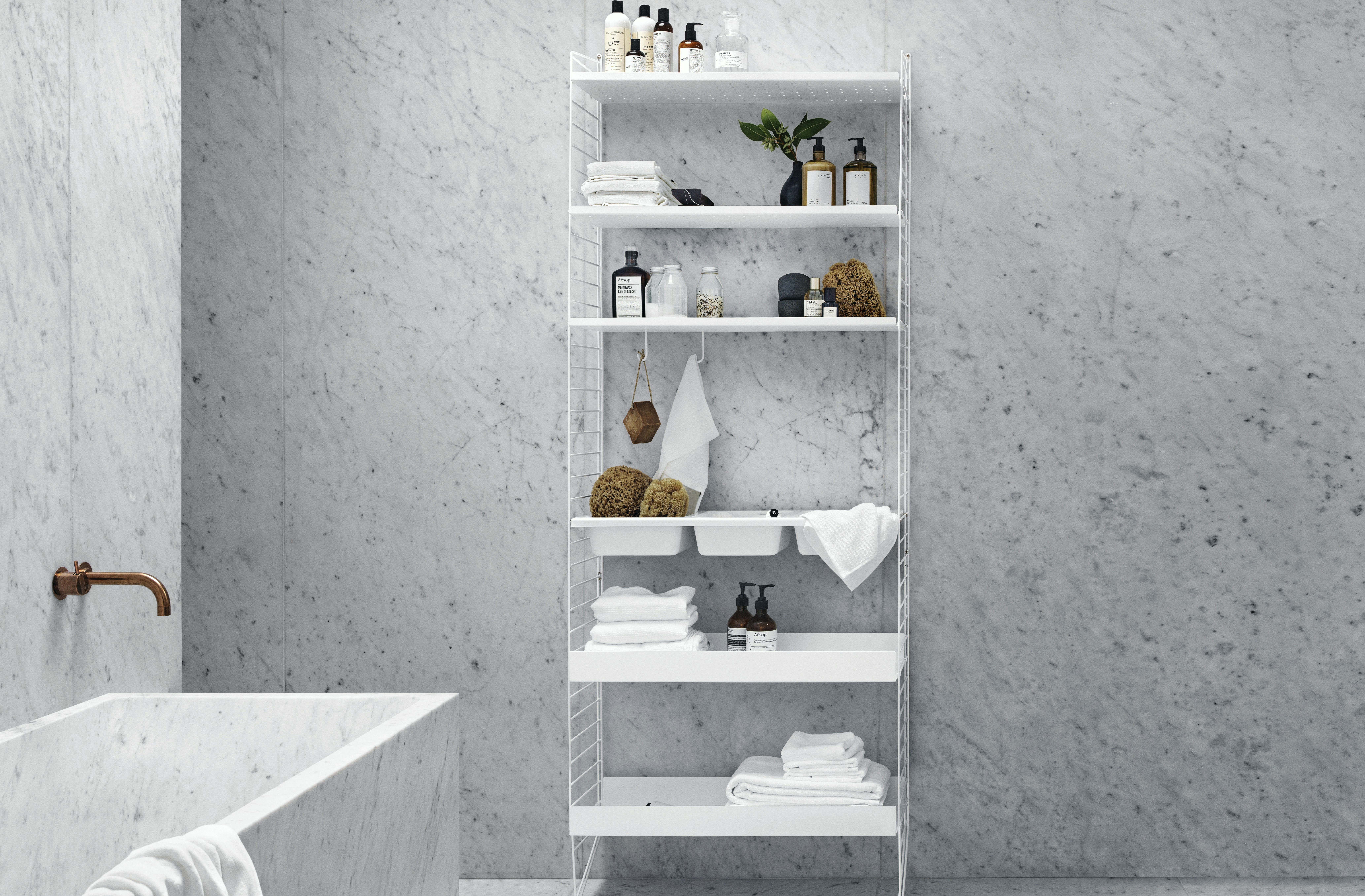 String Bathroom Shelving