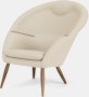 Oda Lounge Chair in Walnut,  Hallingdal 65,  Light Beige