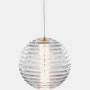 Press Pendant Sphere Clear LED - Glass