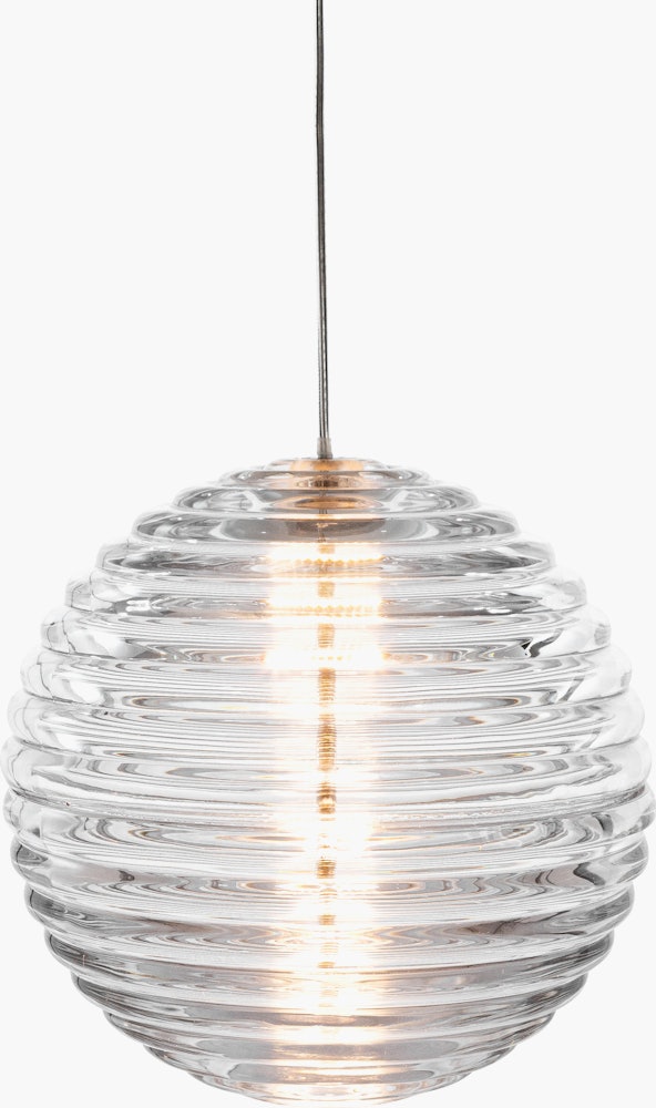 Press Pendant Sphere Clear LED - Glass