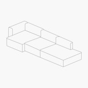 One-Arm Sectional Wide - Left