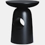 A Hew Side Table in a painted black finish.