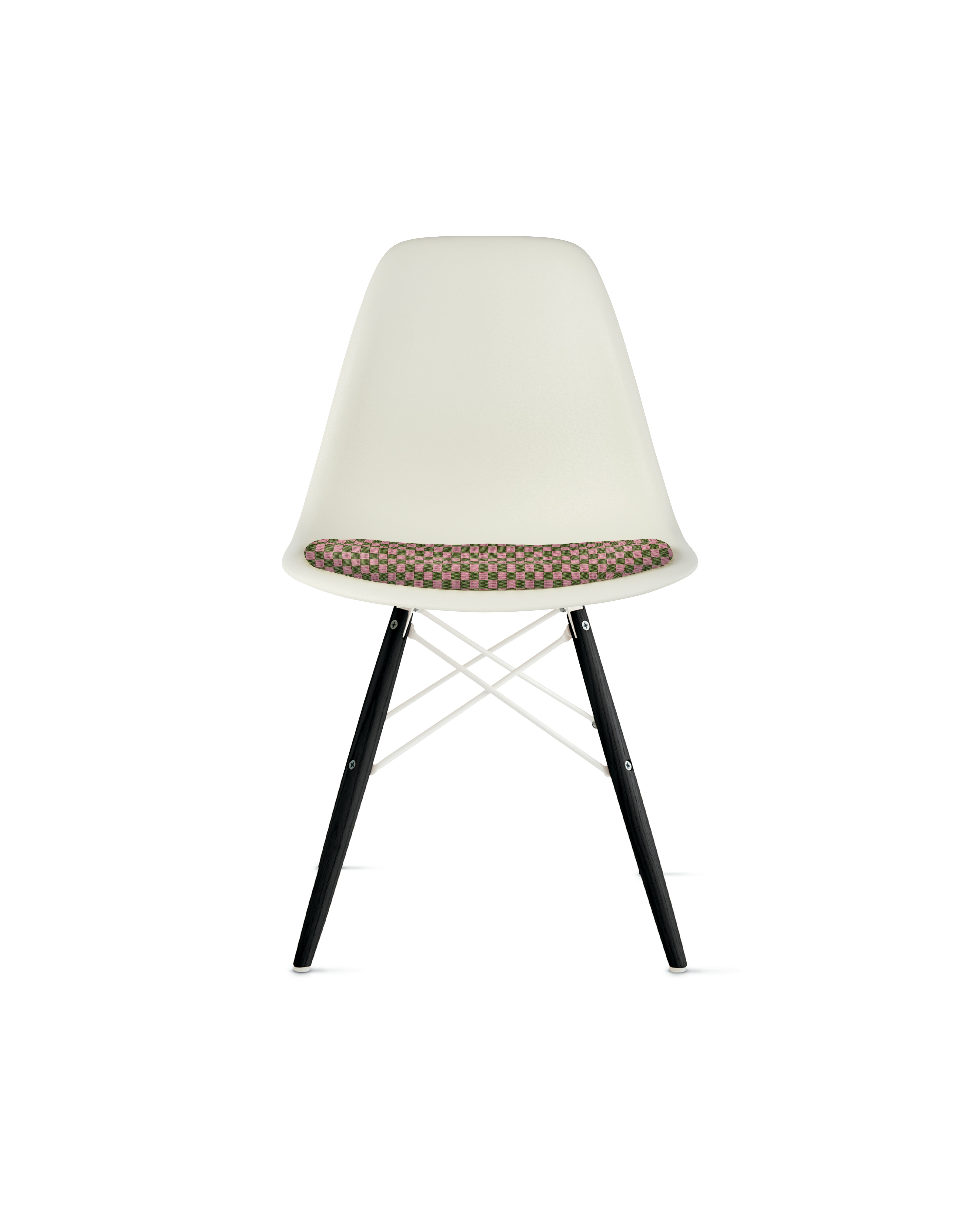 Eames Molded Plastic Side Chair with Seat Pad