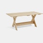 Crate Dining Table - 70.75", Lacquered Pine"